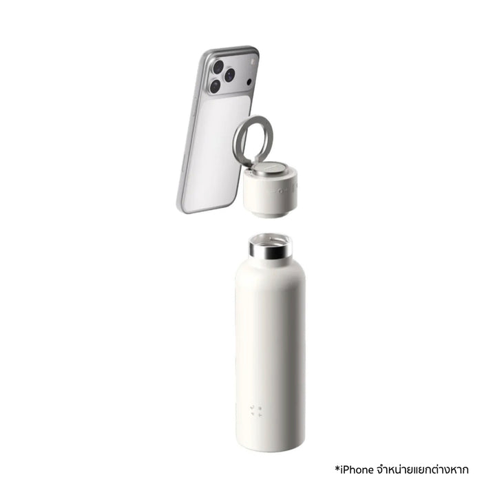 Momax 1-Vibe Bottle Flask ลำโพงไร้สายแบบพกพา สีขาว