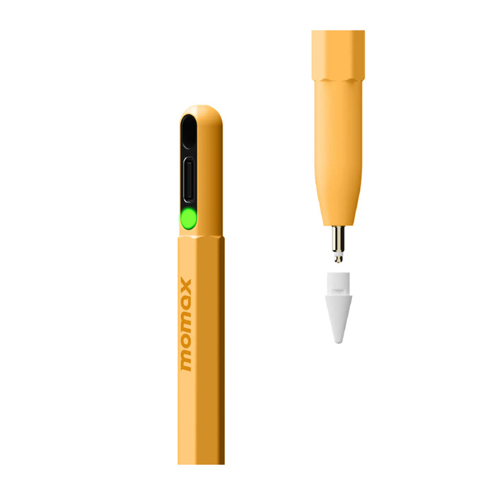 Stylus Pen Momax Mag Link Pop สีเหลือง ดีไซน์เรียบ ใช้งานกับ iPad