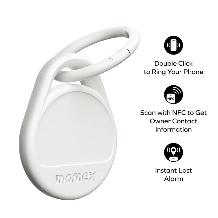 อุปกรณ์ติดตาม Momax Pinpop Duo Find My Locator สี White