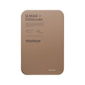 แบตเตอรี่สำรองไร้สาย Q. Mag X 5000 mAh - Gold แบรนด์ MOMAX