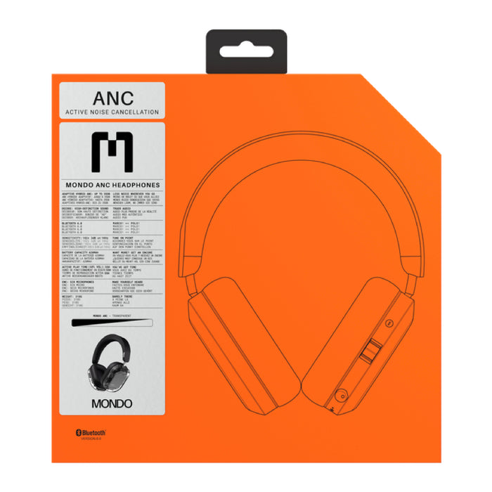 หูฟังไร้สาย ANC Over-Ear Headphone - Transparent ภายในกล่อง แบรนด์ MONDO