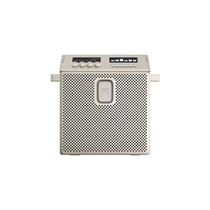 พื้นผิวและโทนสี Greige ของลำโพง MONDO BT Speaker Medium ผสมระหว่างเทาและเบจให้ความรู้สึกนุ่มนวลและทันสมัย