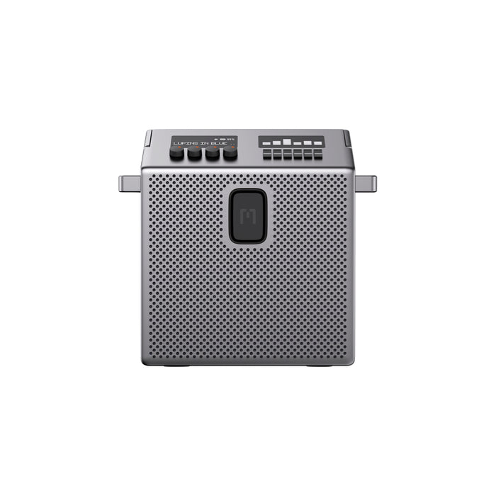มุมมองด้านข้างลำโพง MONDO BT Speaker Medium แสดงความหนาและ passive bass radiator