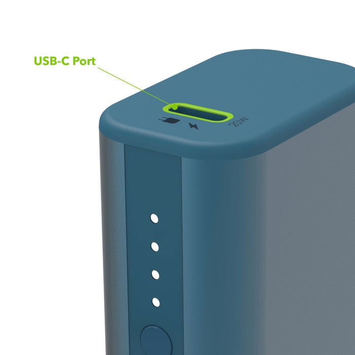 แบตเตอรี่สำรองพกพา Mophie Powerstation mini ความจุ 5,000 mAh สี Blue
