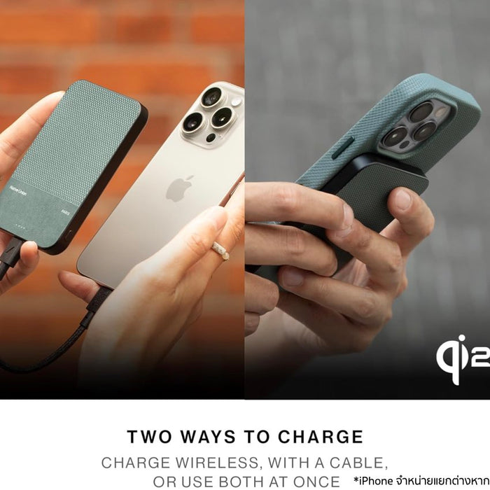 Native Union (Re)Classic Magnetic Ultra-slim magnetic power bank 5000mAh พร้อม Qi2 ชาร์จไร้สาย ติดแน่น MagSafe วัสดุพรีเมียม ชาร์จ iPhone ได้เต็ม พกพาสะดวกทุกวัน