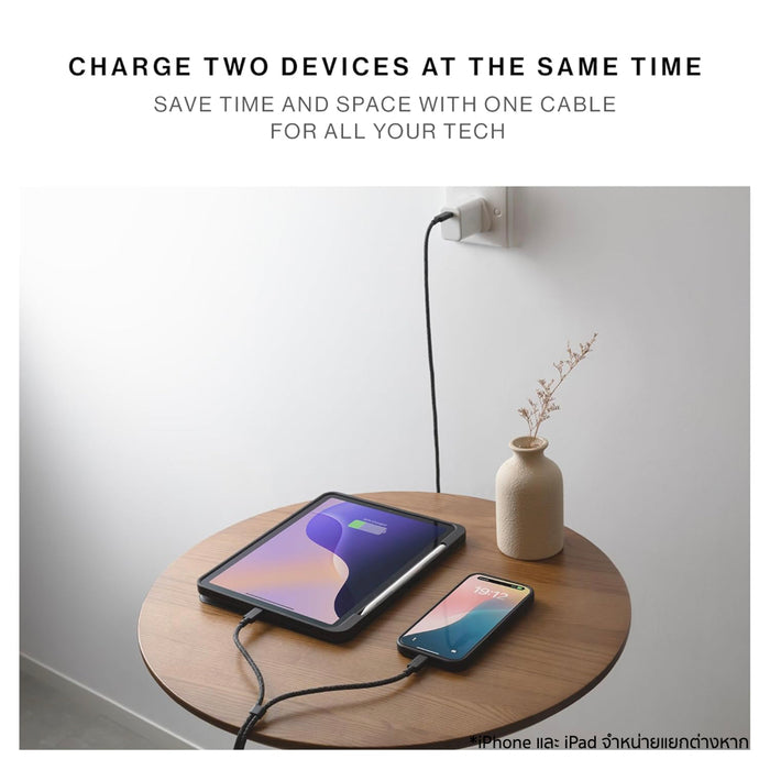 ลดความยุ่งยากของสายชาร์จด้วย Native Union Belt Cable 2-in-1 ชาร์จ MacBook, iPhone, iPad และอุปกรณ์ USB-C พร้อมกันได้ในสายเดียว