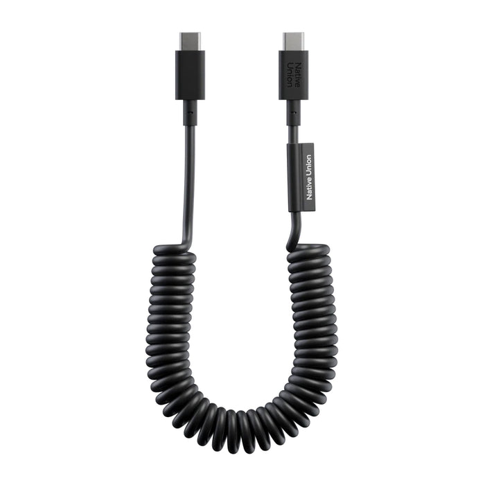 Native Union Pop Cable 1.2M 60W สายชาร์จ USB-C to USB-C ดีไซน์ขดสปริง ยืดได้สูงสุด 1.8 ม. รองรับชาร์จเร็ว 60W และโอนถ่ายข้อมูล 480Mbps