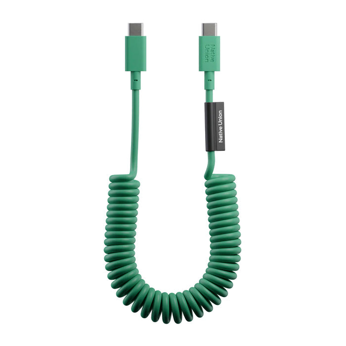 Native Union Pop Cable 1.2M 60W สายชาร์จ USB-C to USB-C ดีไซน์ขดสปริง ยืดได้สูงสุด 1.8 ม. รองรับชาร์จเร็ว 60W และโอนถ่ายข้อมูล 480Mbps