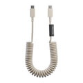 Native Union Pop Cable 1.2M 60W สายชาร์จ USB-C to USB-C ดีไซน์ขดสปริง ยืดได้สูงสุด 1.8 ม. รองรับชาร์จเร็ว 60W และโอนถ่ายข้อมูล 480Mbps