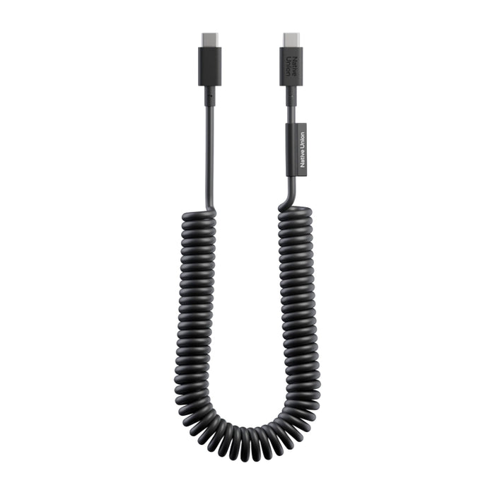 สายชาร์จ USB-C Native Union Pop Cable XL 2.4M 60W ดีไซน์ขดสปริงไม่พันกัน ยืดหยุ่น พกง่าย รองรับชาร์จเร็วทั้งมือถือ แท็บเล็ต และแล็ปท็อป