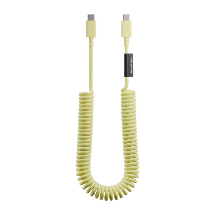 สายชาร์จ USB-C Native Union Pop Cable XL 2.4M 60W ดีไซน์ขดสปริงไม่พันกัน ยืดหยุ่น พกง่าย รองรับชาร์จเร็วทั้งมือถือ แท็บเล็ต และแล็ปท็อป