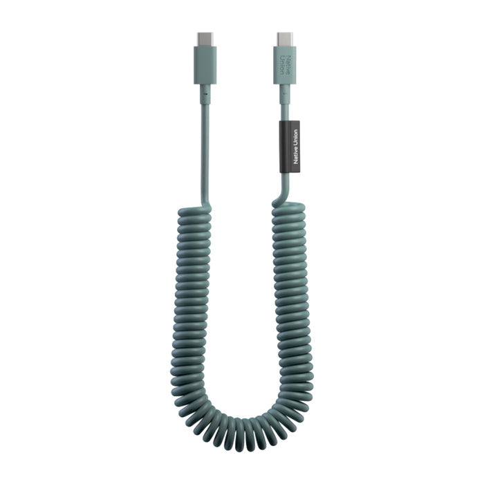 สายชาร์จ USB-C Native Union Pop Cable XL 2.4M 60W ดีไซน์ขดสปริงไม่พันกัน ยืดหยุ่น พกง่าย รองรับชาร์จเร็วทั้งมือถือ แท็บเล็ต และแล็ปท็อป