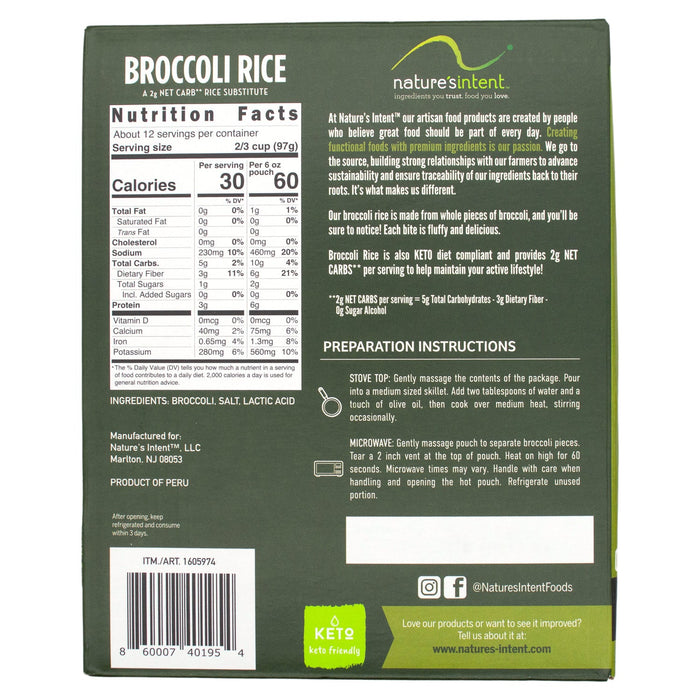 Nature's Intent Broccoli Rice Nature's Intent