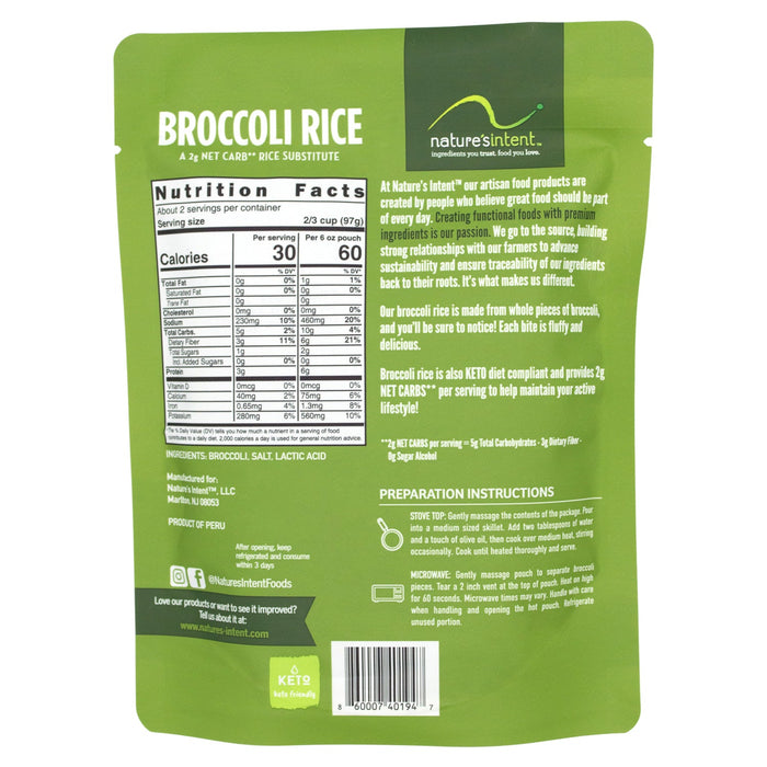 Nature's Intent Broccoli Rice Nature's Intent