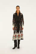 FARM Rio model wearing the Nikita Winter Black Midi Dress