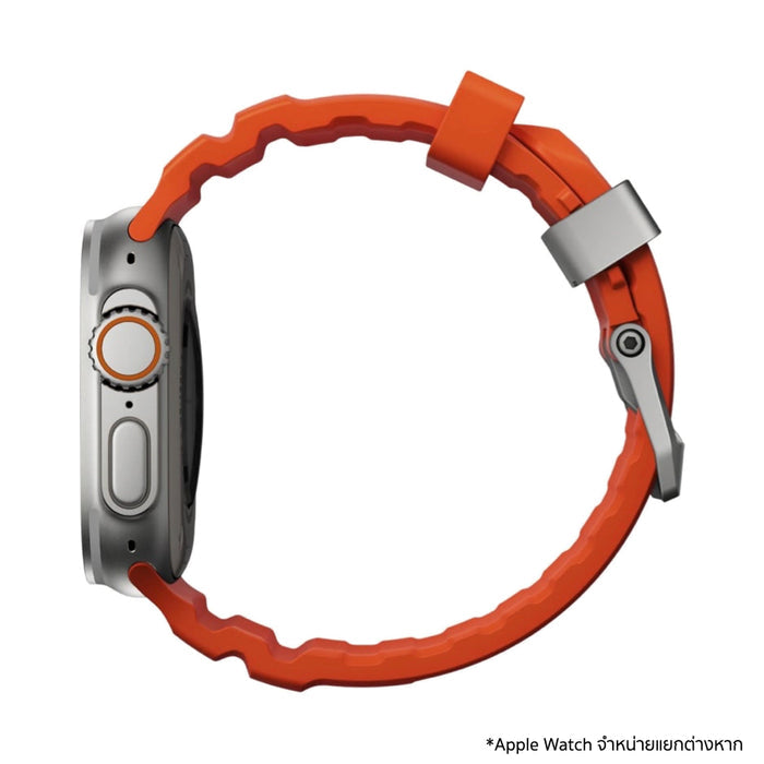 สาย Apple Watch Ultra 49mm / 46mm Nomad Rocky Point สี Magma ฮาร์ดแวร์ไทเทเนียมแท้ แข็งแรง กันน้ำ ของแท้