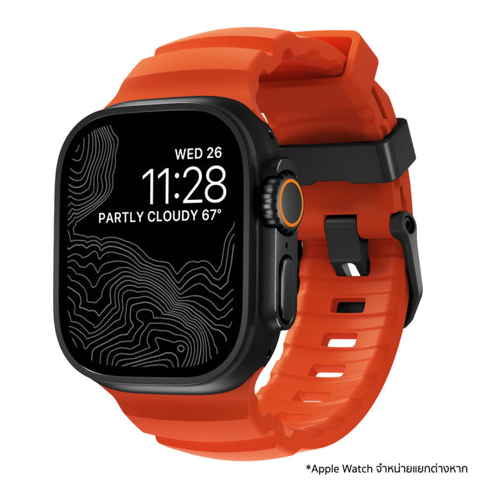 Band NOMAD Rocky Point Black Hardware 49mm Magma ของแท้ พร้อมส่งในไทย