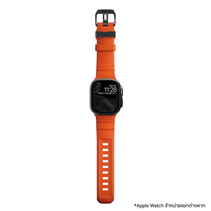 สาย NOMAD Rocky Point Black Hardware สี Magma FKM กันน้ำ พรีเมียม