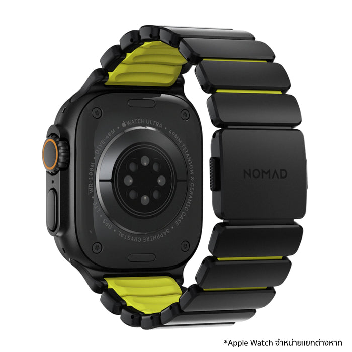 สาย Apple Watch Ultra 49mm NOMAD Stratos FKM ไทเทเนียมดำ สี Volt