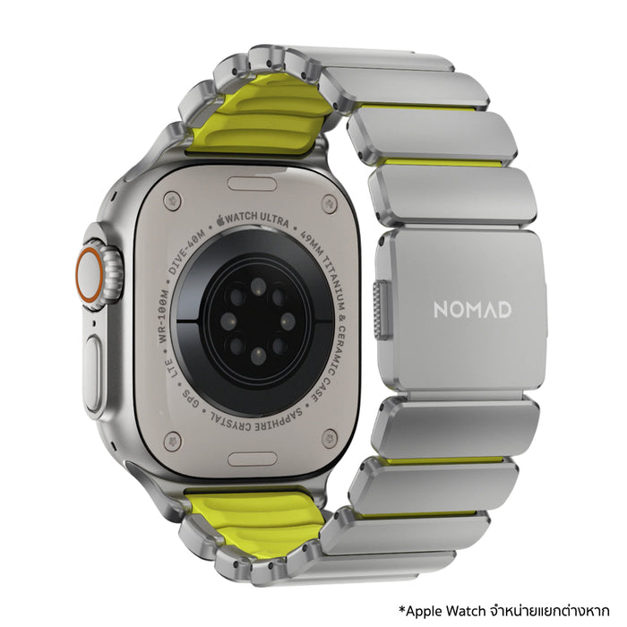 สาย Apple Watch Ultra 49mm NOMAD Stratos FKM ไทเทเนียมธรรมชาติ สี Volt
