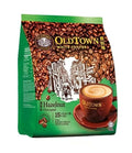 Old Town White Coffee package with hazelnut flavor on a white background