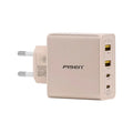 PISEN BOLT Lite 65W GaN Charger สีชมพู รองรับชาร์จเร็ว PPS พร้อม 2 USB-C และ 2 USB-A ชาร์จได้ 4 อุปกรณ์ ดีไซน์กะทัดรัด พกพาสะดวก