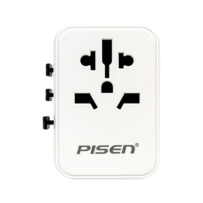 หัวชาร์จ PISEN Global Travel 20W 3-Port GaN - White