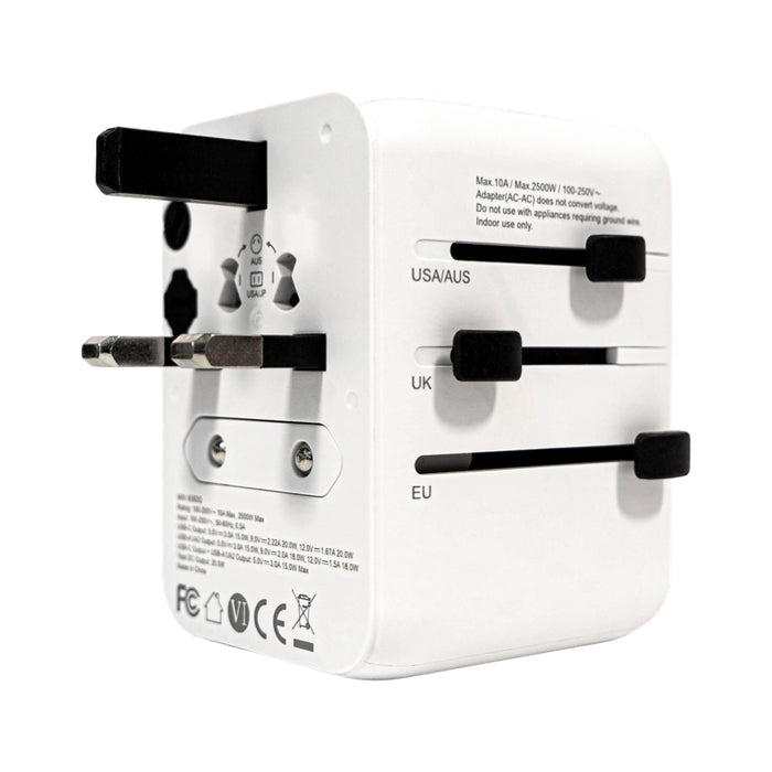 หัวชาร์จ PISEN Global Travel 35W 5-Port GaN - White