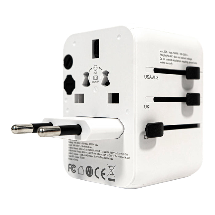 หัวชาร์จ PISEN Global Travel 35W 5-Port GaN - White