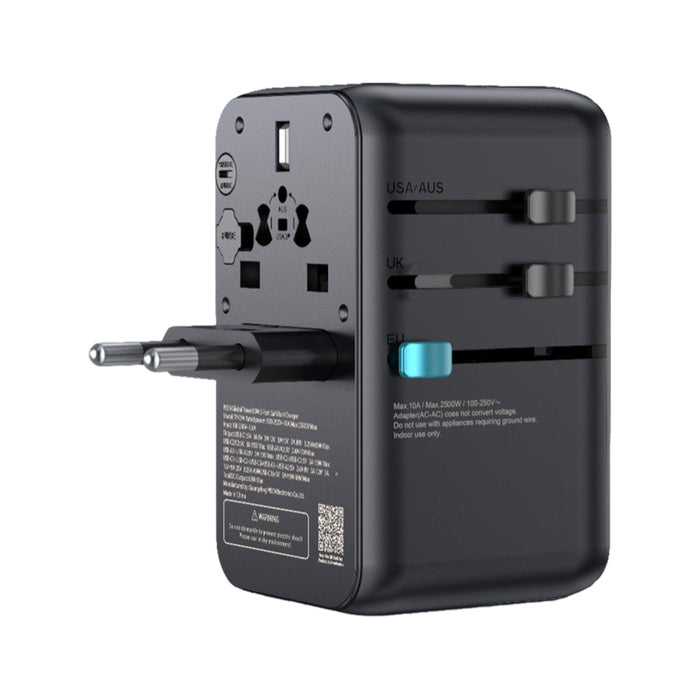 หัวชาร์จ PISEN Global Travel 65W 5-Port GaN - Black