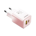 หัวชาร์จ Pisen Quick GaN USB-C + USB-A 30 วัตต์ สี Pink แบรนด์ PISEN