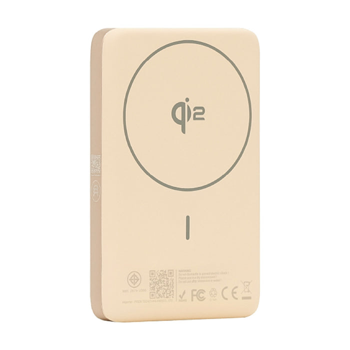 พาวเวอร์แบงค์ PISEN SleekVolt 10000mAh ชาร์จไร้สาย 20W สีครีมพาสเทล