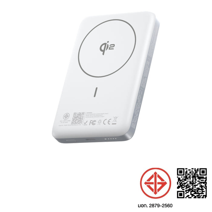 PISEN TP-D148 SleekVolt powerbank 10,000 mAh (สี Grey) — ชาร์จไว 20W + Qi2
