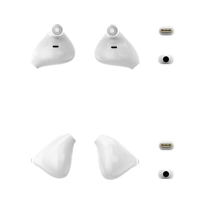 หูฟังแบบมีสาย Pisen Type-C Semi-in-Ear Stereo Earphones - White ไม่เจ็บหู แบรนด์ PISEN