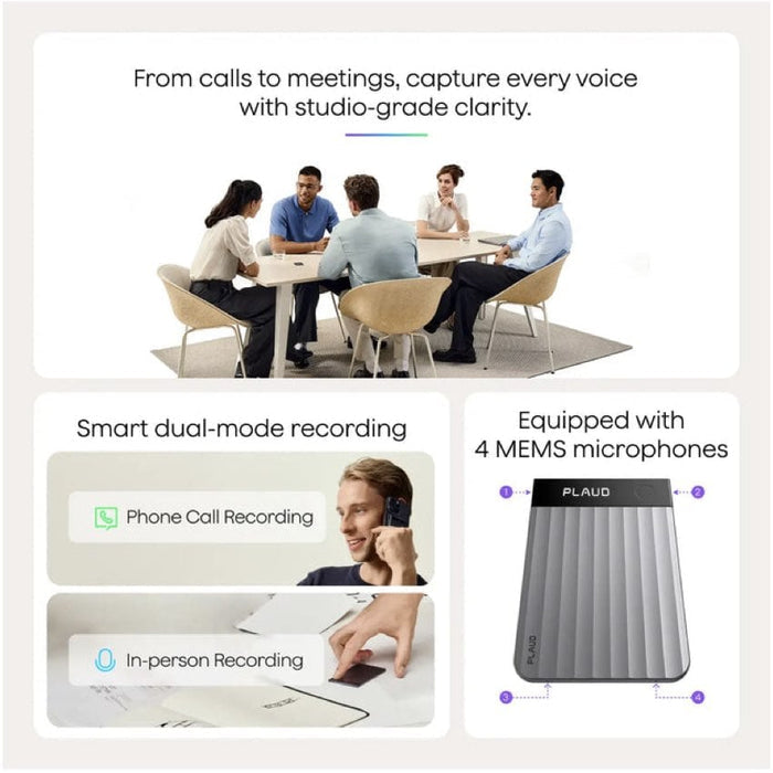 เครื่องบันทึกเสียง PLAUD Note Pro - Silver