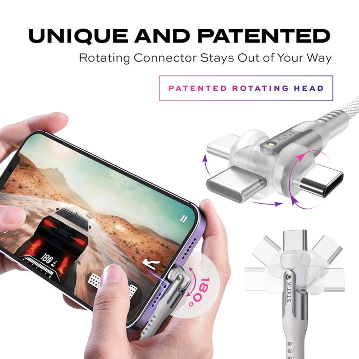 สายชาร์จ PowerPivot Pro USB-C to USB-C (2 เมตร) สี White
