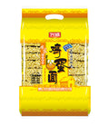 Packaged egg noodles in a yellow bag with Chinese characters and an image of the noodles.