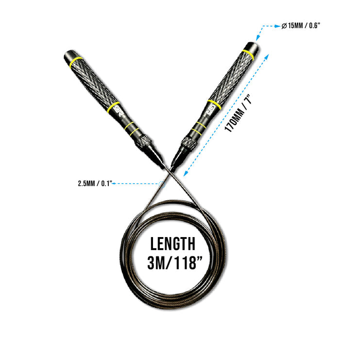 Quick Adjust QA-1 Speed Rope - Black (ROPEQA1-BLACK)