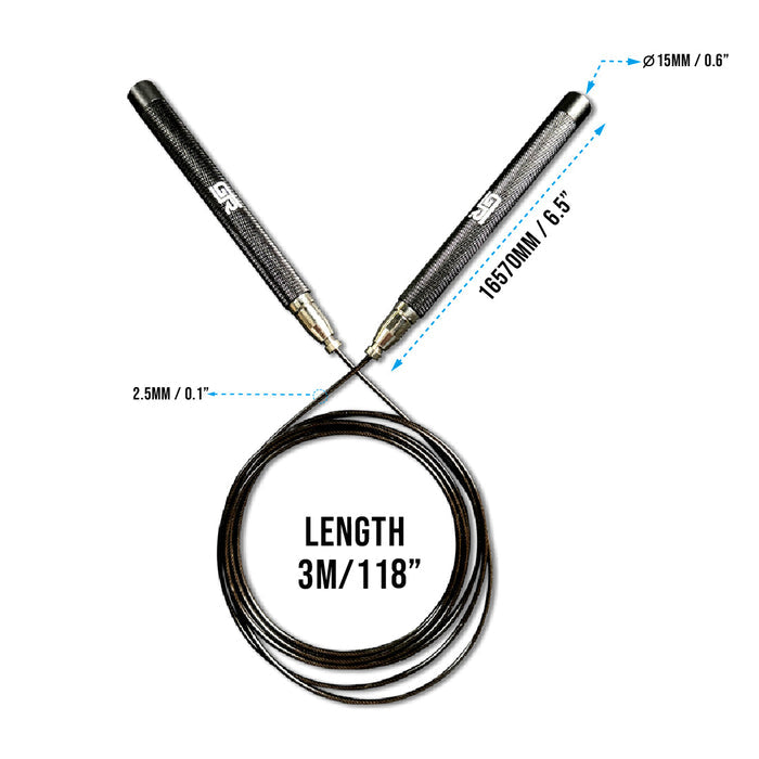 Quick Adjust QA-2 Speed Rope - Black (ROPEQA2-BLACK)