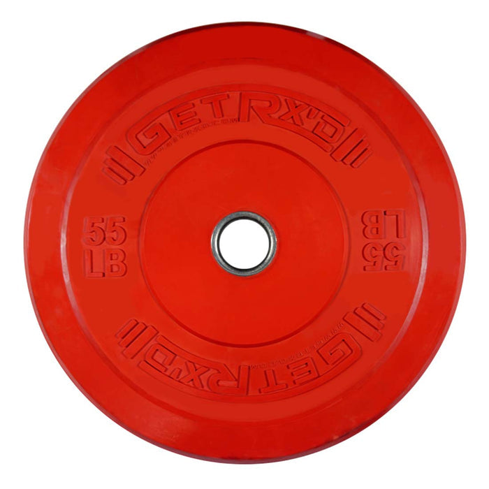 The Premium 55# Bumper Plate is as thin as 45# so you can fit more weight on a bar!