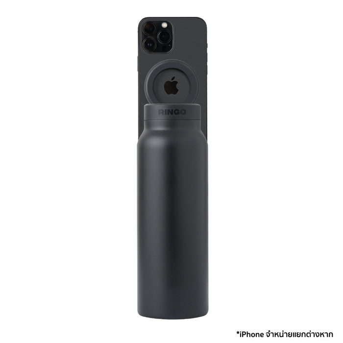 ขวดนํ้า Ringo Bottle ขนาด 710 มล. พร้อมที่วางโทรศัพท์มือถือ สี Black