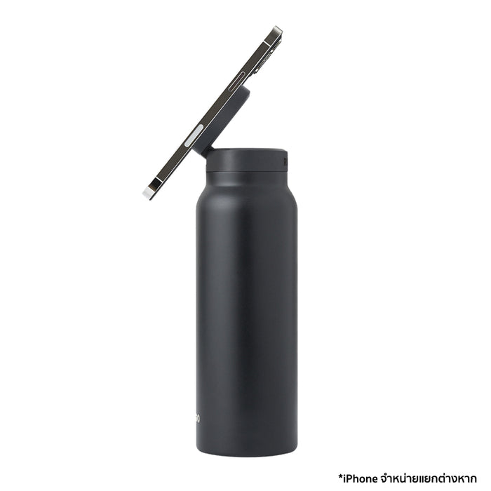 ขวดนํ้า Ringo Bottle ขนาด 710 มล. พร้อมที่วางโทรศัพท์มือถือ สี Black
