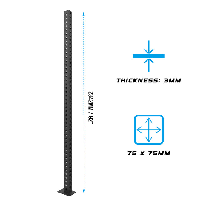 RX3 Black 92" Upright dimensions