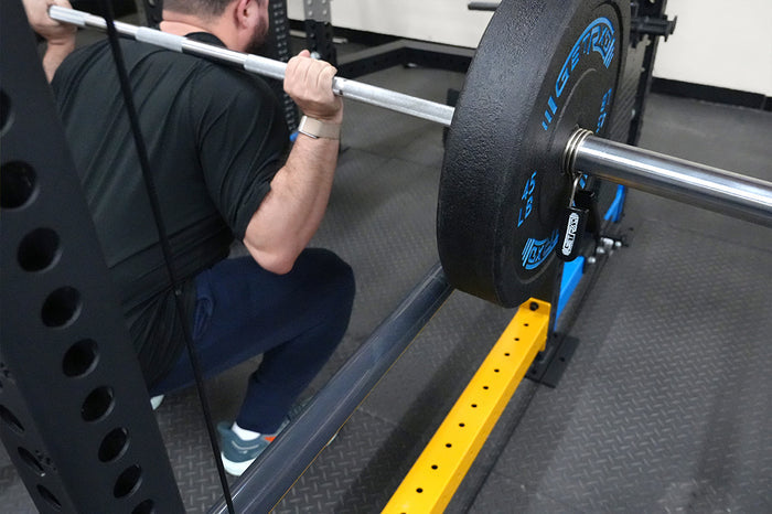 RX3 Pin Pipe Safeties used for squats, bench press, rack pulls, etc.