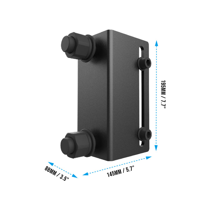 RX3 Upright to Builder Upright Adapter Set diemension