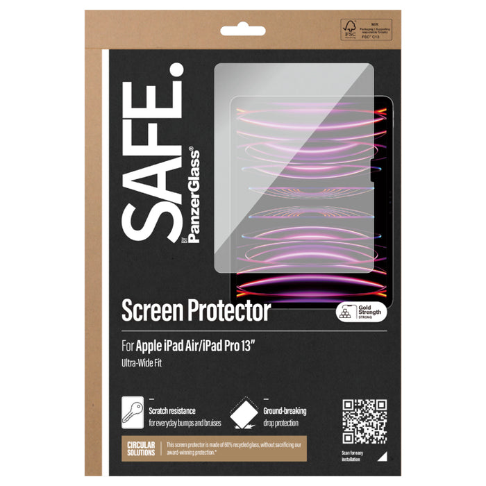 ฟิล์มกระจกกันรอย Safe Glass สำหรับ iPad Air 13 รุ่นที่ 6 และ Pro 13 รุ่นที่ 7