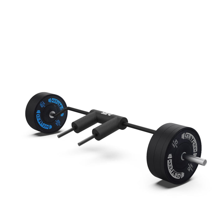 Safety Squat Bar 2000 with bumper plates
