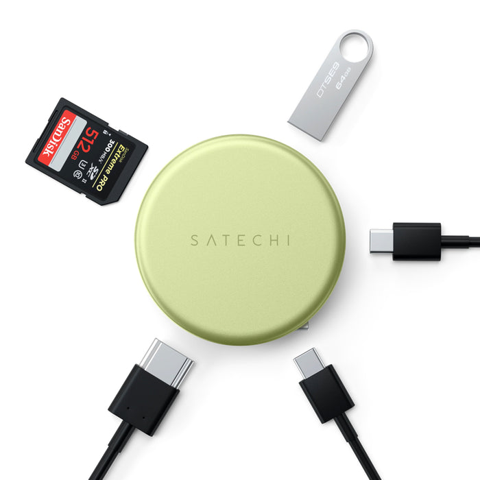 Satechi OntheGo 5-in-1 Compact USB-C Multiport Adapter Citrus