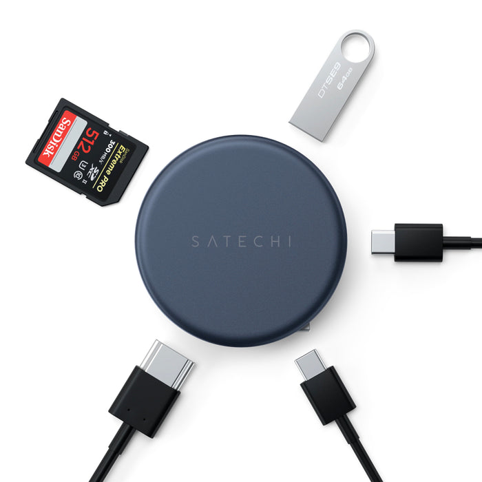 Satechi OntheGo 5-in-1 Compact USB-C Multiport Adapter Indigo