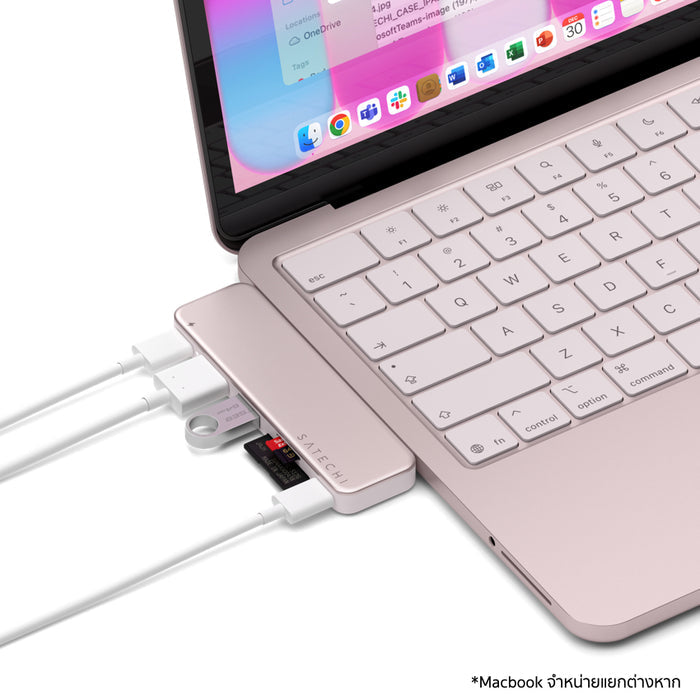 Satechi USB-C Snap Hub Multiport Adapter Blush